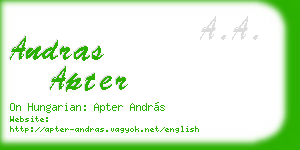 andras apter business card
